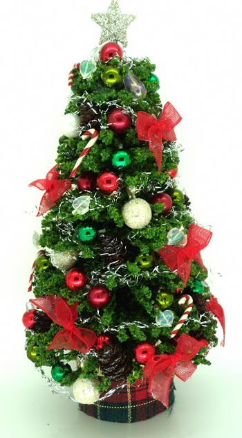 Red Bow and Candy Cane Christmas Tree
